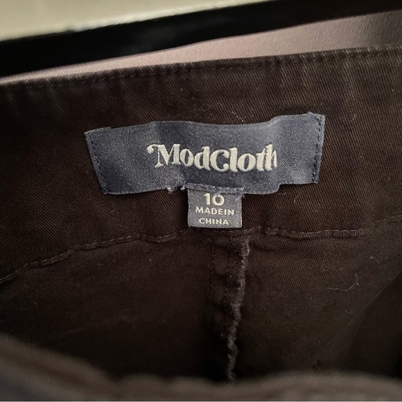 ModCloth Wide leg Pant high waist Black size 10 - Picture 3 of 7